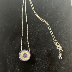 Blue and silver necklace / earrings set